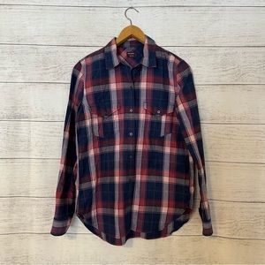 Untuckit Lumina Flannel Button Top.
